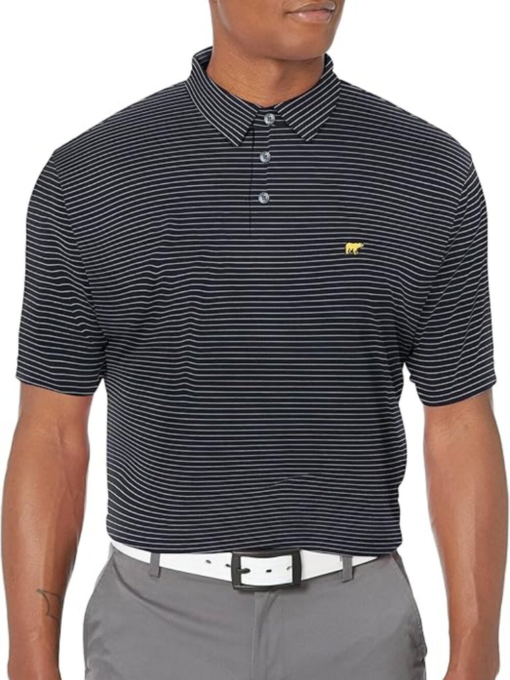 Jack Nicklaus Men's Short Sleeve 2 Color Stripe Polo Shirt